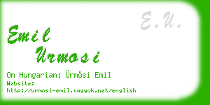 emil urmosi business card