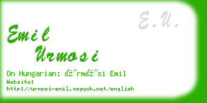 emil urmosi business card